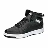 PUMA Rimbalzo V6 Mid WTR Jr, Scarpe da Ginnastica, Grigio Ombra Nero Bianca, 38 EU