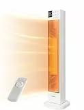 Midea NTH20-22GR(WH) Termoventilatore a risparmio energetico silenzioso con telecomando, PTC 2000 Watt, termoventilatore in ceramica con termostato, 2 livelli di riscaldamento, timer 24H, modalità