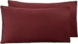 Amazon Basics - Federe in microfibra, 50 x 80 cm, Set di due - Bordeaux