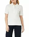 Tommy Hilfiger Maglietta Polo Maniche Corte Donna 1985 Pique Polo Regular Fit, Bianco (Ecru), M