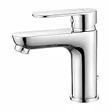 GRIFEMA BERLIN-G11004 Miscelatore per Lavabo a Bocca Alta, Rubinetto Bagno Lavabo (G3/8 Pollici), Cromo/Argento