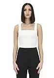 Pinko Rottofreno Top Lino Stretch Canottiera, Z15_Bianco Nembo, 42 Donna