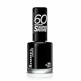Rimmel London Smalto Unghie 60 Seconds Super Shine - Asciugatura Rapida e Lunga Durata - 900 Rita's Black - 8 ml