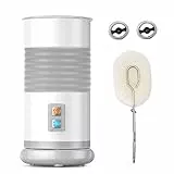 Montalatte Elettrico - Riscaldalatte in Acciaio Inox con Funzione Latte Caldo e Freddo, Automatica e Silenziosa per Cappuccino, Latte, Cioccolata Calda con 2 Frullini Aggiuntivi