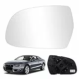 Vetro a Specchio Sostituzione Vetro per Audi A3 8P A4 8K A5 8T Specchietto Retrovisore Riscaldabile Specchietto Retrovisore Laterale in Vetro (L)