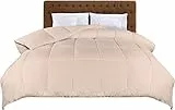 Utopia Bedding Piumino 220 x 240 cm, Piumone Leggero per Letto Matrimoniale, 100% Imbottitura in Fibra Cava, Trapunta in Microfibra per Tutte le Stagioni (Beige)