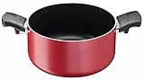 Lagostina Cucina Mediterranea Casseruola Fonda 2 Maniglie per Induzione, Alluminio Antiaderente, Rosso, Diametro 20 cm