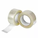 Virsus 36 Rotoli nastro adesivo misura 50x132 mt di colore TRASPARENTE, rotolo srotolamento e strappo silenzioso per imballaggio