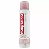Borotalco, Deodorante Spray Invisible Rosa, Assorbe il Sudore e non Lascia Aloni, senza Alcool, Freschezza Continua, Profumo Cipriato, Deodorante Uomo e Donna, Flacone da 150 ml