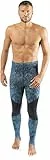 Cressi Hunter, Pantaloni Rash Guard Per Sport Acquatici Unisex Adulto, Blu Camo, L