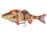 Savage Gear, pesce dig omma 4D Line Thru Perch, esca per la pesca a traino, esca per luccio, esca da pesca a spinning, Albino, 17cm - 63g
