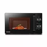 Toshiba MW2-MM20P(BK) - Forni a microonde standard, 20 Litri, 800 W, 5 livelli di potenza con pratica funzione di scongelamento, illuminazione a LED interno/Nero