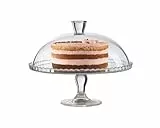 Pasabahce - Patisserie Alzatina In Vetro Con Campana, Diametro 32 Cm