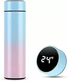 Flintronic Thermos, Bottiglia Termica Da 500 Ml, In Acciaio Inox 304, Display Lcd Touchscreen E Tappo Intelligente, Ideale Per Calore E Freddo, Colore Blu Sfumato