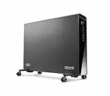 De'Longhi HX65L22 Slim Style TermoConvettore Elettrico, Silenzioso, Tecnologia Ceramica, TIMER 24H, 3 Livelli di Potenza, Sistema Anti-Ribaltamento, Funzione ECO-PLUS, per Ambienti fino a 65m³, Nero