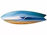 DECLINA Tavola da surf decorativa l'onda in dipinto, tavola da surf da parete, stampa su alluminio, decorazione moderna, surf deco, 100x30 cm