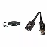 TP-Link Hub USB 3.0 4 Porte per Trasferimento Dati - Multipresa USB Portatile, Ultra Compatto(UH400) & Amazon Basics Cavo prolunga USB 3.0 A maschio/A femmina (1 m)