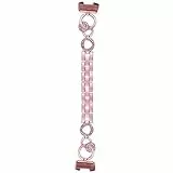 YWZQ Sport Wristband Compatibile con Fitbit Charge4, Catena dell'Acciaio Inossidabile Band Mulino a Vento con Strass Strap per Fitbit Charge4,Rosa