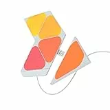 Nanoleaf Shapes Mini Triangle Starter Kit, 5 Mini Triangoli Luminosi LED RGBW Smart - Applique da Parete Interno Modulari, Luci Led 16M Colori WiFi, Funziona con Alexa, Sincronia Musica e Monitor