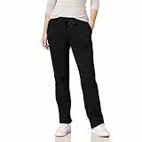 Amazon Essentials Pantaloni Sportivi in Pile a Gamba Dritta (Disponibili in Taglie Forti) Donna, Nero, M