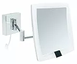 Libaro Specchio cosmetico a LED con sensore Verona quadrato 5x specchio ingranditore quadrato a parete cavo bianco