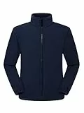 Chemagliette Felpa Pile Zip Intera Uomo - Maglia Tuta Felpata Poliestere Micropile, Felpe da Lavoro Maglie Senza Cappuccio Tinta Unita, Giacca Fleece Jacket