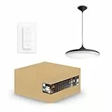 Philips Hue White Ambiance Cher, Lampada a Sospensione Smart, Bluetooh, LED Integrato, 39 W, Nero, Telecomando Dimmer Switch Incluso