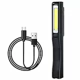flintronic Lampada di Ispezione, 1 Pezzi Lampada da Lavoro LED Ricaricabile Torcia da Lavoro con Calamita Clip, Un Cavo Micro USB Dotato per Ricaricare [Classe di efficienza energetica A]