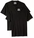 Amazon Essentials Maglietta con Scollo a v a Maniche Corte vestibilità Regolare Uomo, Pacco da 2, Nero, XXL