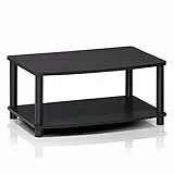 Furinno 13191DWN Mobile Porta TV, Nero (Dark Walnut)