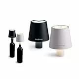 Innoliving lampada LED per bottiglia ricaricabile in 4 ore, da tavolo, senza fili touch e dimmerabile, per interni ed esterni, luca naturale 4000K, luca fredda 6000K e calda 3000K, bianca e nera