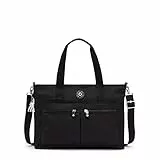 Kipling Natalie - Borsa tote per laptop da 15', colore: Nero, Tessuto a canestro nero.
