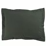DOUCEUR D'INTERIEUR Federa morbida per cuscino con orlo rialzato, 50 x 70 cm, colore: cachi attuale