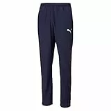 PUMHB|#Puma Teamrise Sideline Pants Pantaloni Tuta, Uomo, Peacoat-Puma White, 3XL