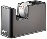 Leitz WOW - Dispenser per nastro adesivo Dual Color, 5,1 x 7,6 x 12,6 cm - Poliestere - Nero