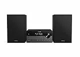 PHILIPS AUDIO M4505/12 Mini Impianto Stereo Sistema Micro, Radio Dab+/Fm, Cd, 60 W, Porta Usb Per Ricarica, Altoparlanti Bass Reflex, Controllo Audio Digitale, Nero, ‎10 x 2 x 50 cm 6.5 Kg