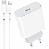 Sakahyro 25W USB C Rapido Caricatore with 2M Cavo Per iPhone 14/14 Pro/14 Pro Max/14 Plus/13/12/11/XS/XR/X/8, AirPods, USBC Caricabatterie Spina 6FT Adattatore Alimentatore Presa Carica Muro Ricarica