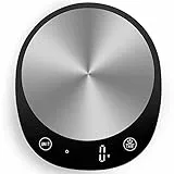 Homebuds Bilancia da cucina digitale da 10 kg, pesa professionale dal 2001, grammi e once con precisione 1 g, perdita di peso, cibo, cottura al forno e cottura, display LED, batterie incluse, nero
