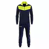 GIVOVA Visa, Tuta da Ginnastica Uomo, Blu/Giallo Fluo, M