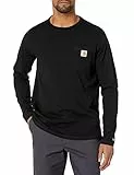 Carhartt, Pocket T-shirt a manica lunga Force®, Relaxed Fit Uomo, Nero, L