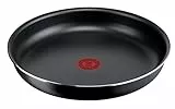 Lagostina Ingenio Essential Plus Padella Ø 28 cm, Padella Antiaderente in Alluminio per Gas e Forno, con Indicatore di Cottura Thermosignal, Utilizzabile con Manico Removibile
