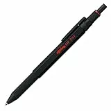 rOtring 600 Penna multicolore e matita meccanica 3 in 1 | punte per penna a sfera nere e rosse | 1 punta meccanica (0,5 mm) | fusto nero, 1 punta (confezione da 1)