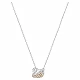 Swarovski Pendente Swarovski Iconic Swan, Cigno, piccolo, Braun, Placcato rodio