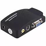 TEMPO DI SALDI Convertitore Adattatore Video Da AV, Rca, S-Video A VGA Per Monitor E Proiettori