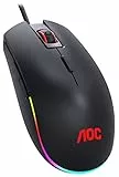 AOC GM500 Mouse da gioco - 5.000 DPI - Interruttori Omron - Effetti RGB regolabili
