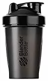 BlenderBottle Classic Shaker per frullati di proteine | Bottiglia per acqua | Borraccia | BlenderBall | 590 ml - nero