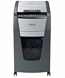 REXEL Optimum Auto Feed+ 300X, Distruggidocumenti Automatico, 300-330 Fogli (80-70 gr/mq), Taglio a Frammento, Sicurezza P-4, l’Ufficio, Capacità 60 Litri, Cestino Removibile, con Ruote, 2020300XEU