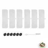Momo’s Choice 6 filtri di Ricambio a carbone attivo e 6 filtri per pompa per distributore di acqua Mintha Lite, Filtro per Fontana con Resina e Carbone attivo per Ultra Silenzioso Automatico Fontana