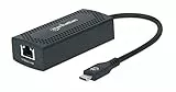 Manhattan - Adattatore di rete RJ45 da USB-C a 5GBASE-T Gigabit (10/100/1000 Mbps e 5 Gbps), 5 Gbps (USB 3.2 Gen1 aka USB 3.0), multi-Gigabit Ethernet, nero