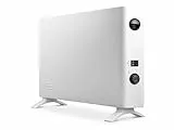 De'Longhi Termoconvettore, 3 Livelli di Potenza, Funzione Antigelo, Timer 24 Ore, Compatto con Maniglie per il Trasporto, Termostato di Sicurezza, Stanze Fino a 60 m3, 2000W, HSX2320, Bianco